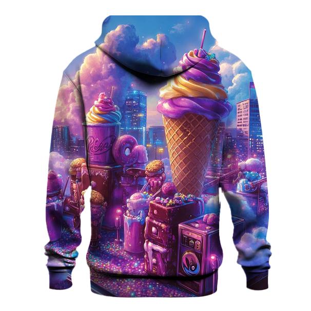 Ice Cream Skyline Rooftop Jam premium hoodies