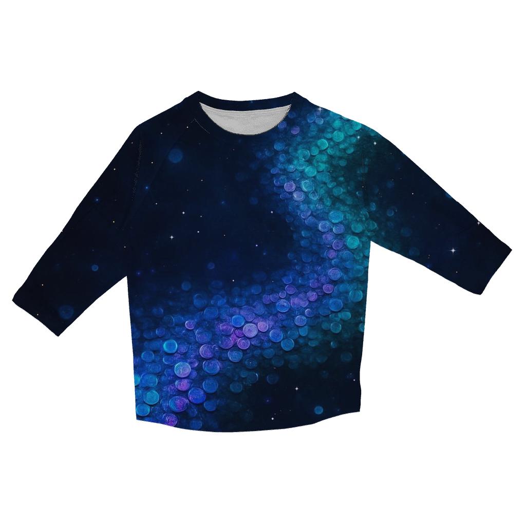 Nebula Sequin Drift stylish quarter sleeve tops