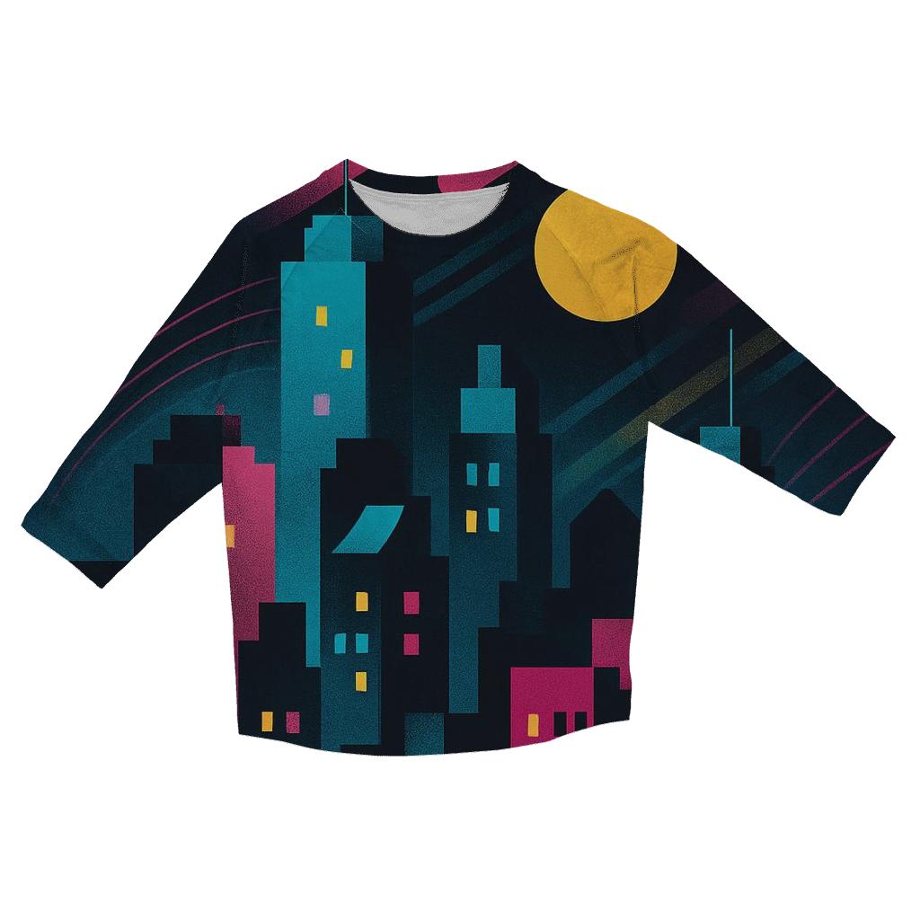 Chromatic City Rhythm designer 3/4 sleeve blouses