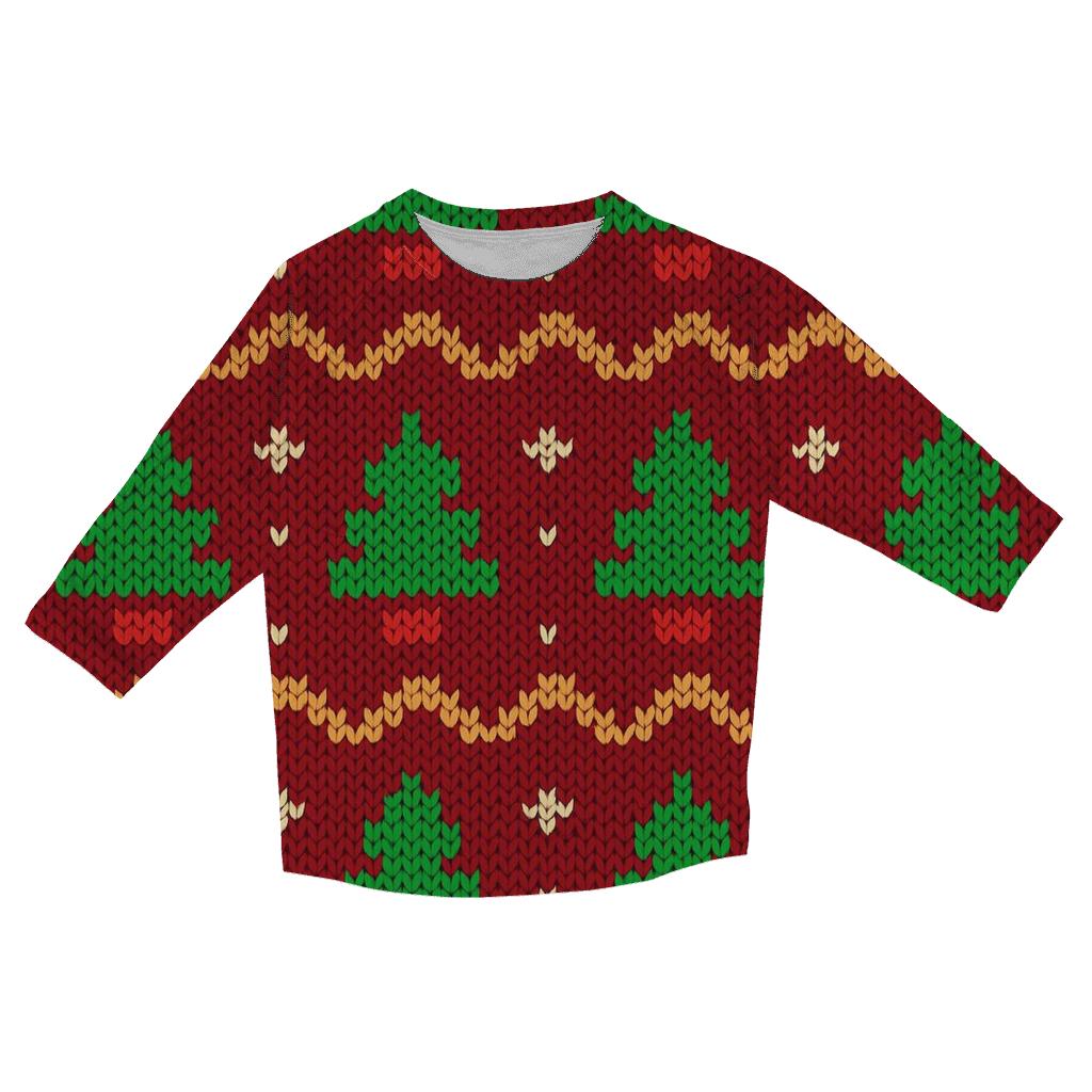 Tacky Tinsel Forest Bands Design fashion 3/4 sleeve shirts