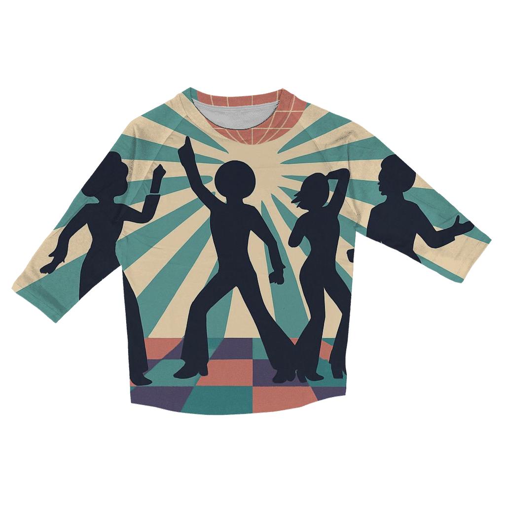 Groovy Checkerboard Dancefloor custom 3/4 sleeve shirts