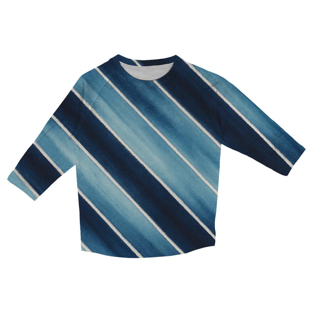 Indigo Arashi Storm Bands fashion 3/4 sleeve shirts