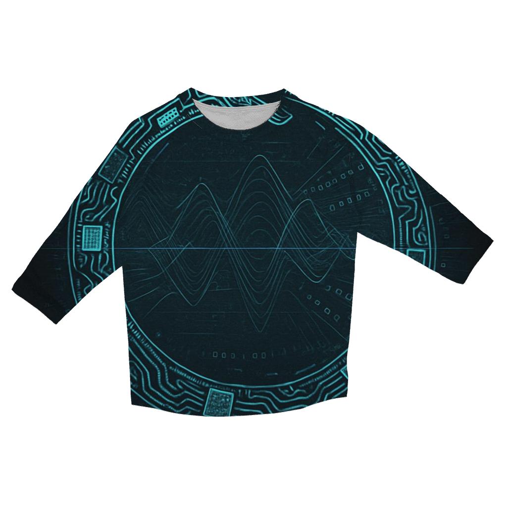 Quantum Circuit Ouroboros cotton quarter sleeve shirts