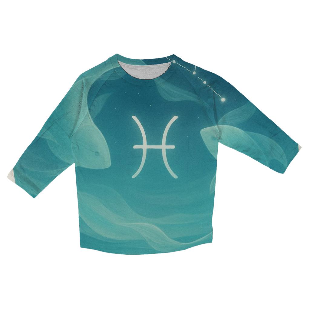 Pisces Tidal Constellation Dream trendy 3/4 sleeve tops
