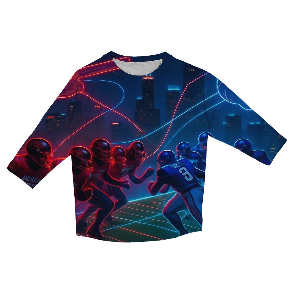 Skyline Blitz Atlanta Vs Chicago Gridiron fashion 3/4 sleeve shirts