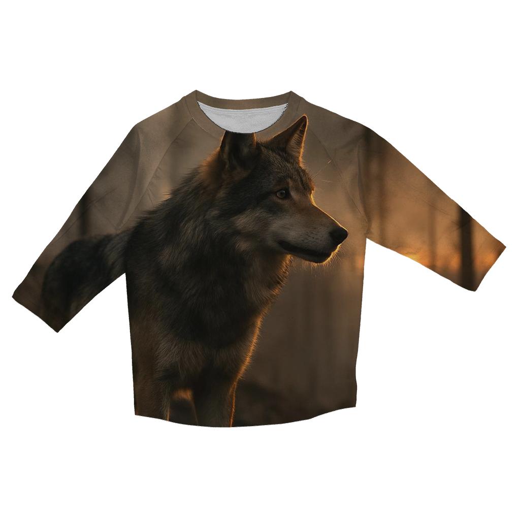 Wildfire Edge Smoke Wolf cotton quarter sleeve shirts