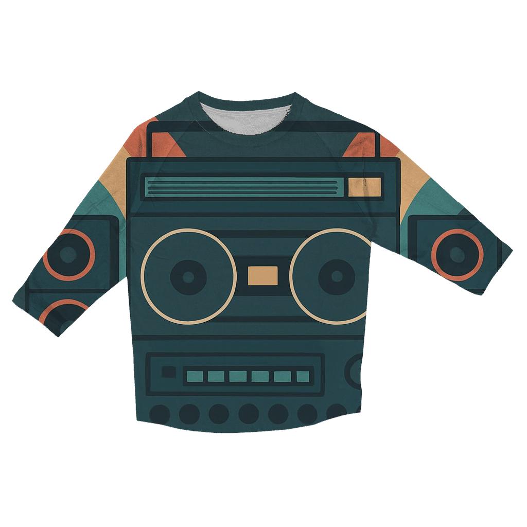Retro Stereo Mirage fashion 3/4 sleeve shirts