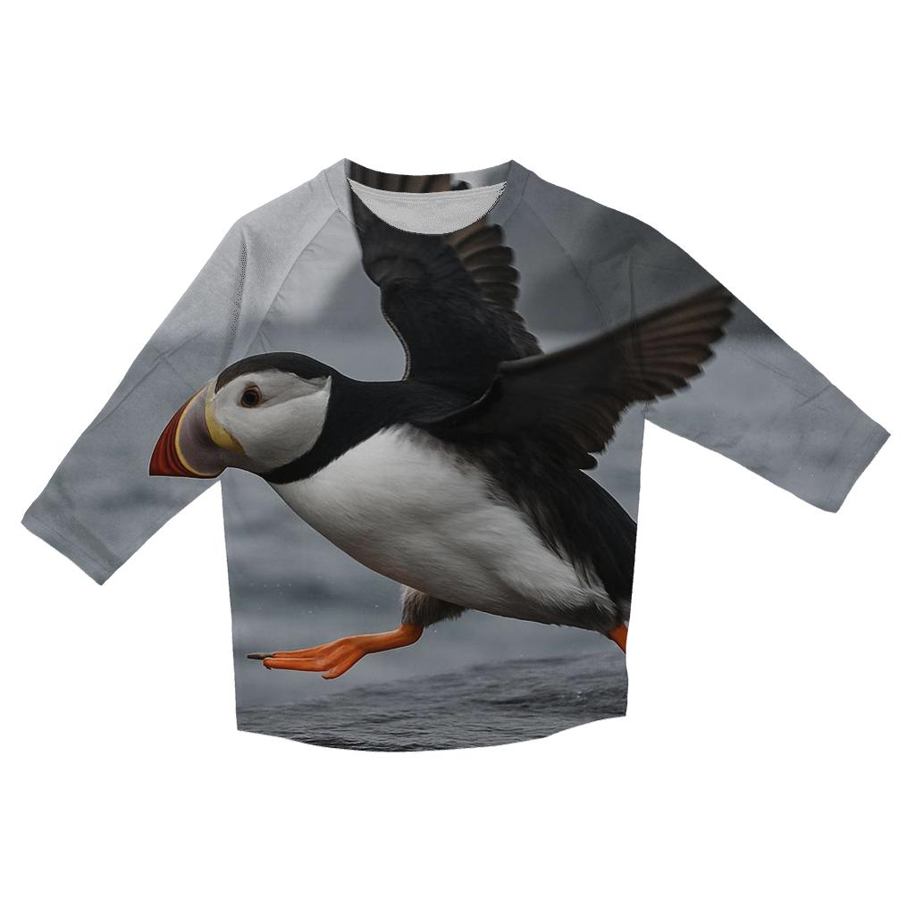Sea Cliff Puffin Launch printed three quarter sleeve shirts