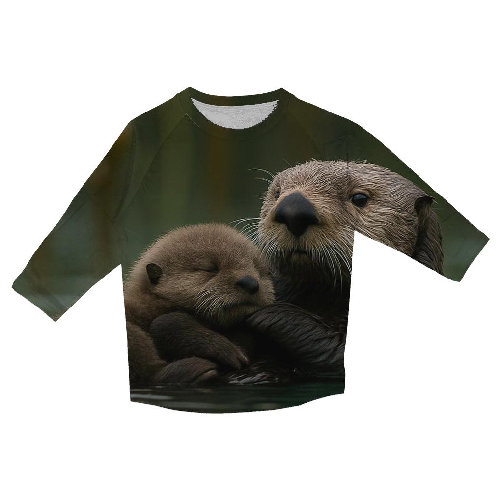 Kelp Forest Sea Otter Cradle fashion 3/4 sleeve shirts