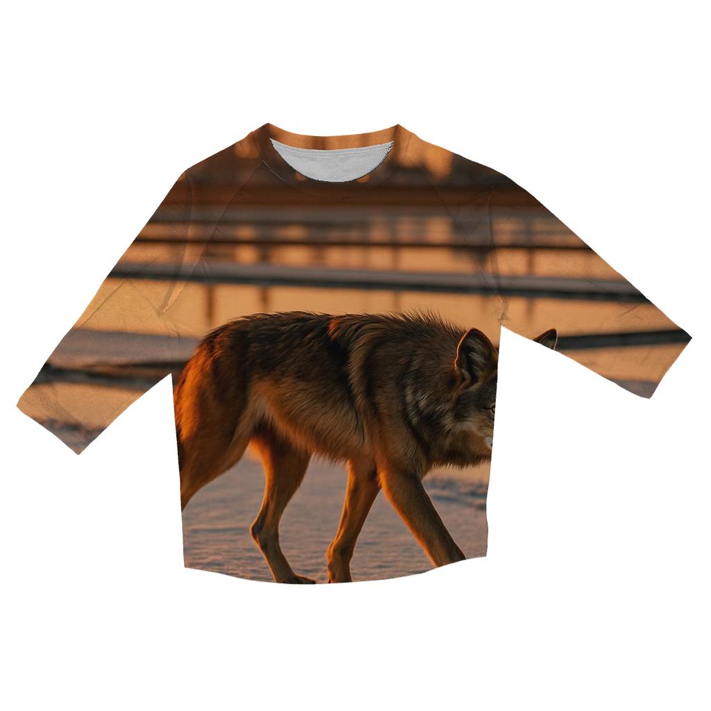Industrial Salt Flat Wolf custom 3/4 sleeve shirts