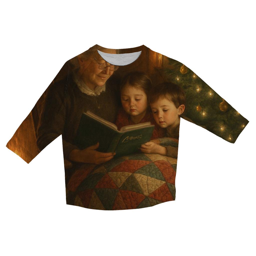 Grandmas Quilt And Story By The Tree stylish quarter sleeve tops