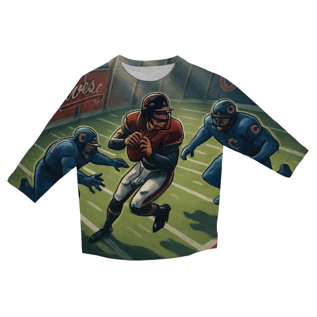 Bear Cage Red Zone Escape printed three quarter sleeve shirts