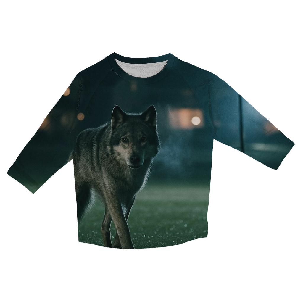 Suburban Golf Course Night Wolf trendy 3/4 sleeve tops