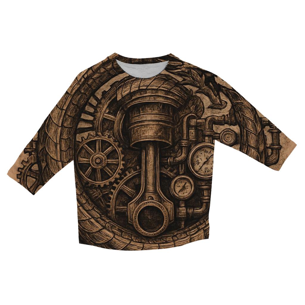 Mechanical Dragon Ouroboros Engine designer 3/4 sleeve blouses