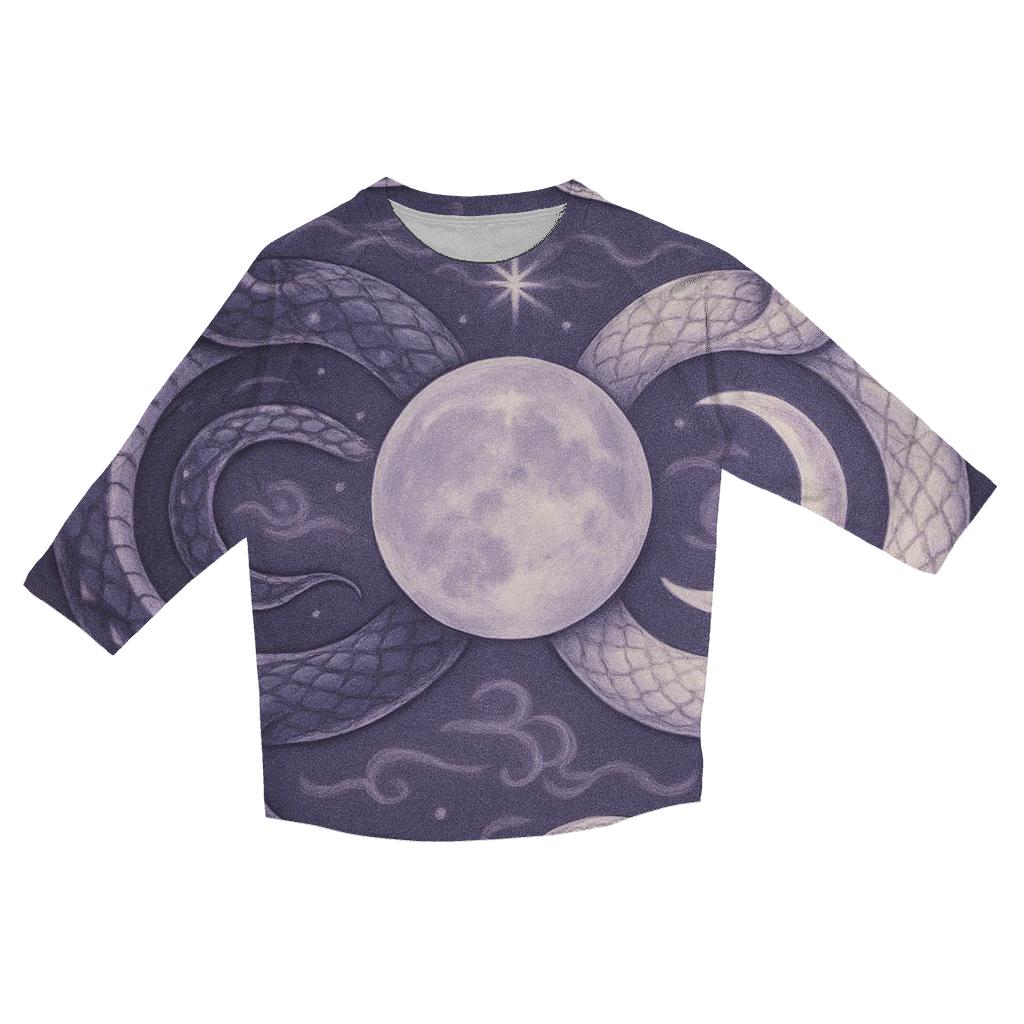 Lunar Mirror Ouroboros Twins custom 3/4 sleeve shirts
