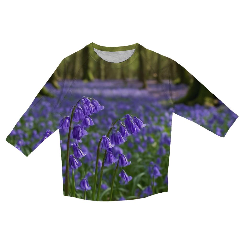 Bluebell Carpet In Ancient Woodland cotton quarter sleeve shirts