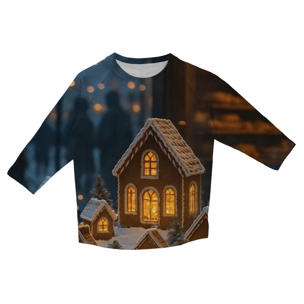 Gingerbread Street In The Bakers Window stylish quarter sleeve tops