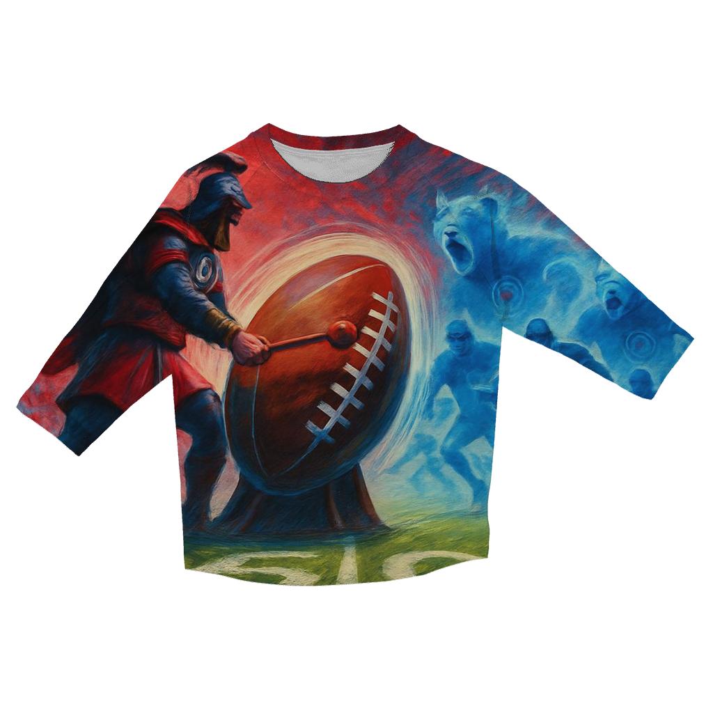 Midfield War Drum And Bear Charge cotton quarter sleeve shirts