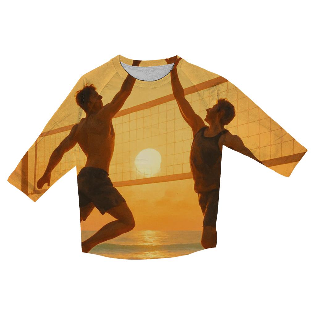 Sunrise Beach Volleyball Duel trendy 3/4 sleeve tops