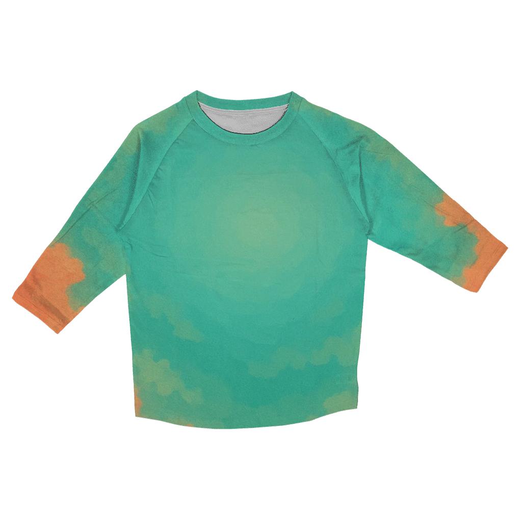 Coral Lagoon Fade stylish quarter sleeve tops