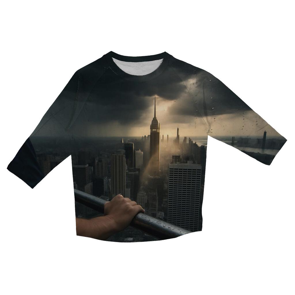 Edge Observation Deck View During Summer Thunderstorm trendy 3/4 sleeve tops