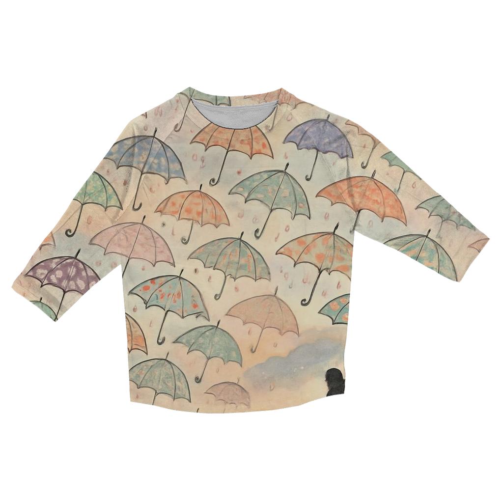 Umbrella Parade In The Sky cotton quarter sleeve shirts