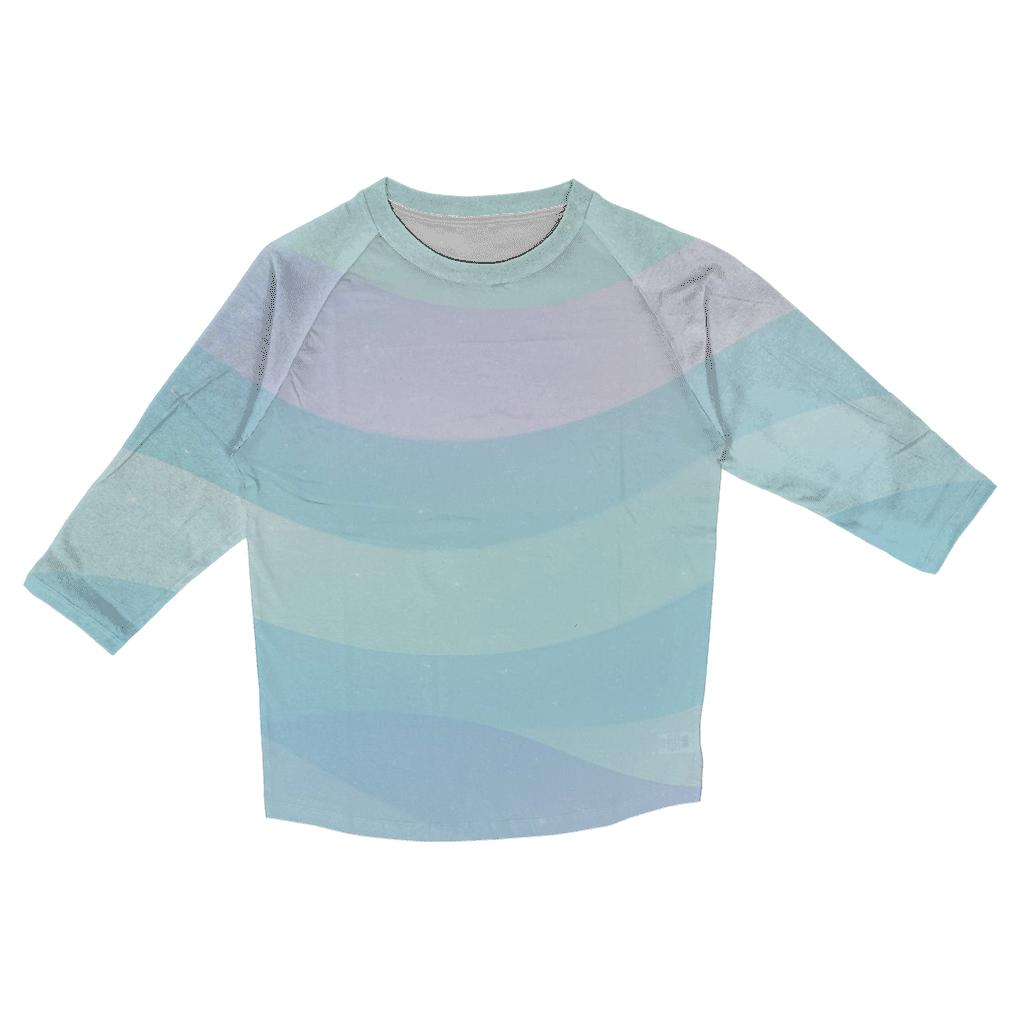 Pastel Opal Shimmer Wave printed three quarter sleeve shirts