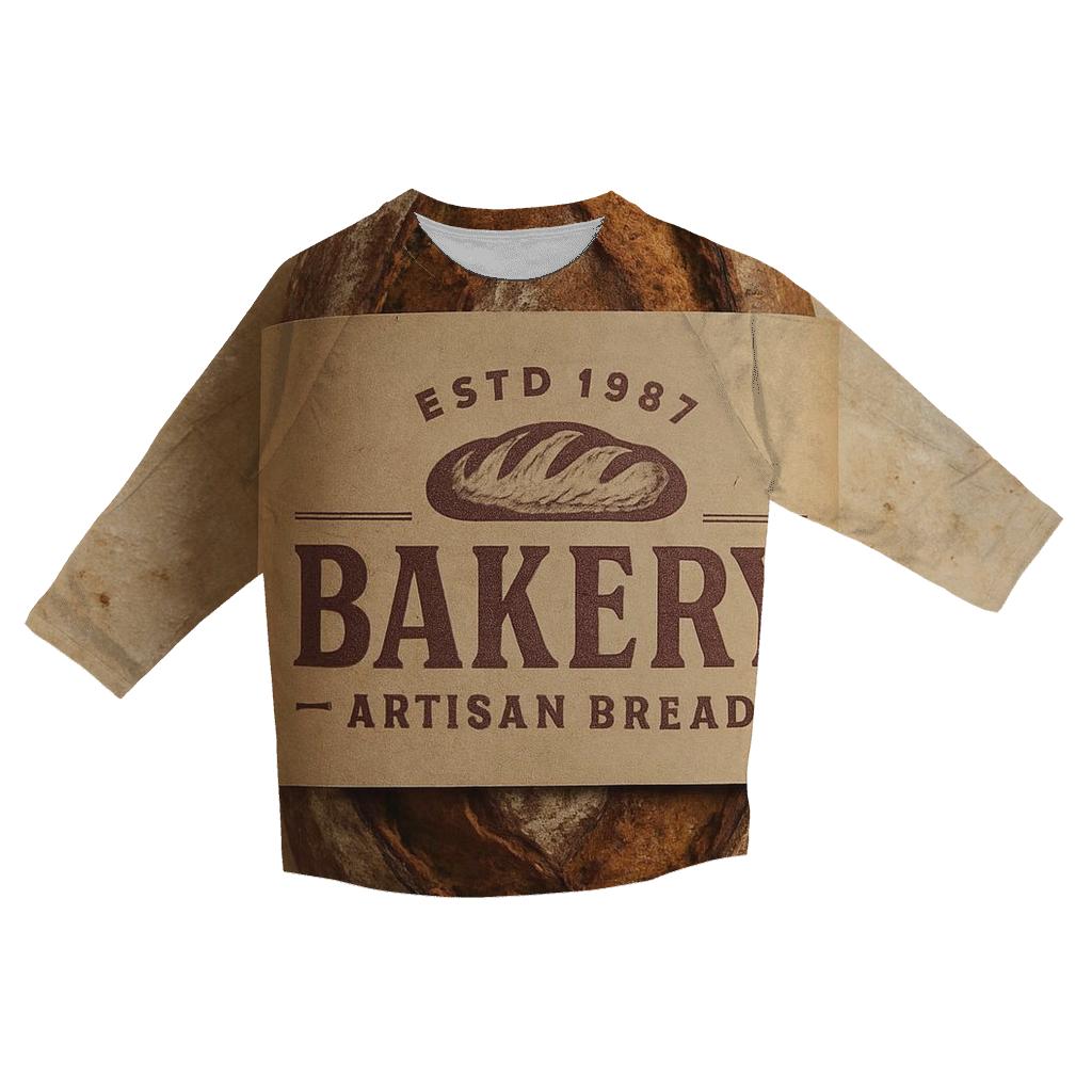 Old World Bakery Paper Wrap trendy 3/4 sleeve tops