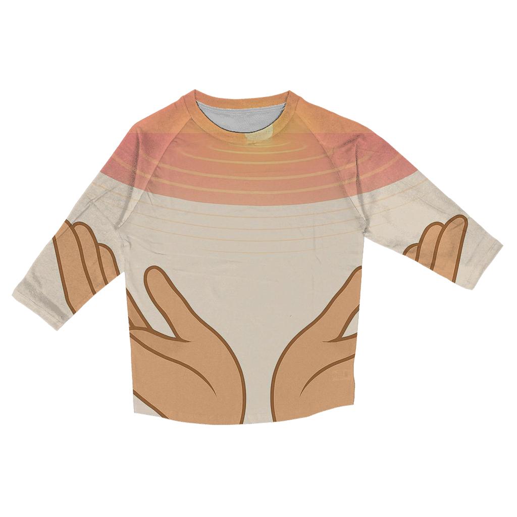 Hands Of Dawn Reflection casual three quarter sleeve shirts