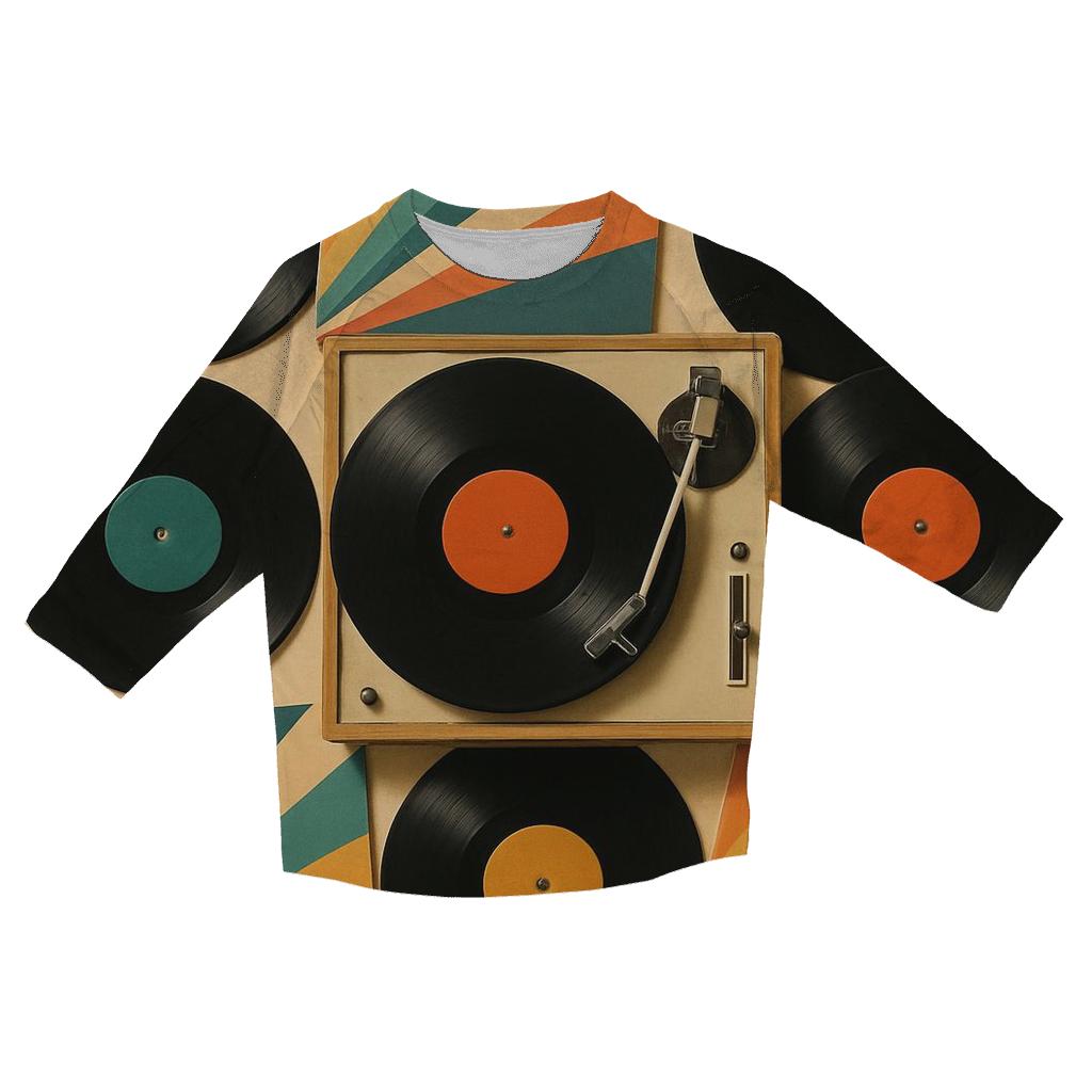 Sunbeam Stripe Record Collection printed three quarter sleeve shirts