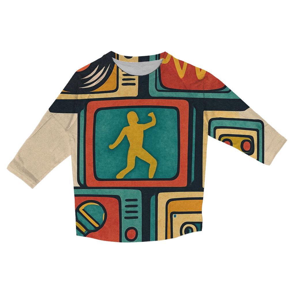 Retro TV Music Marathon cotton quarter sleeve shirts