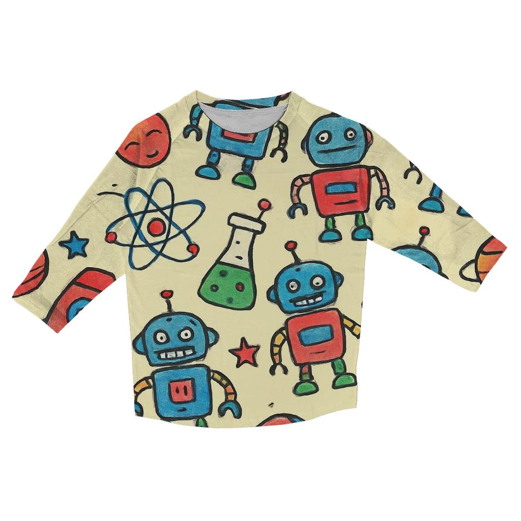 Playful Science Doodle Universe custom 3/4 sleeve shirts