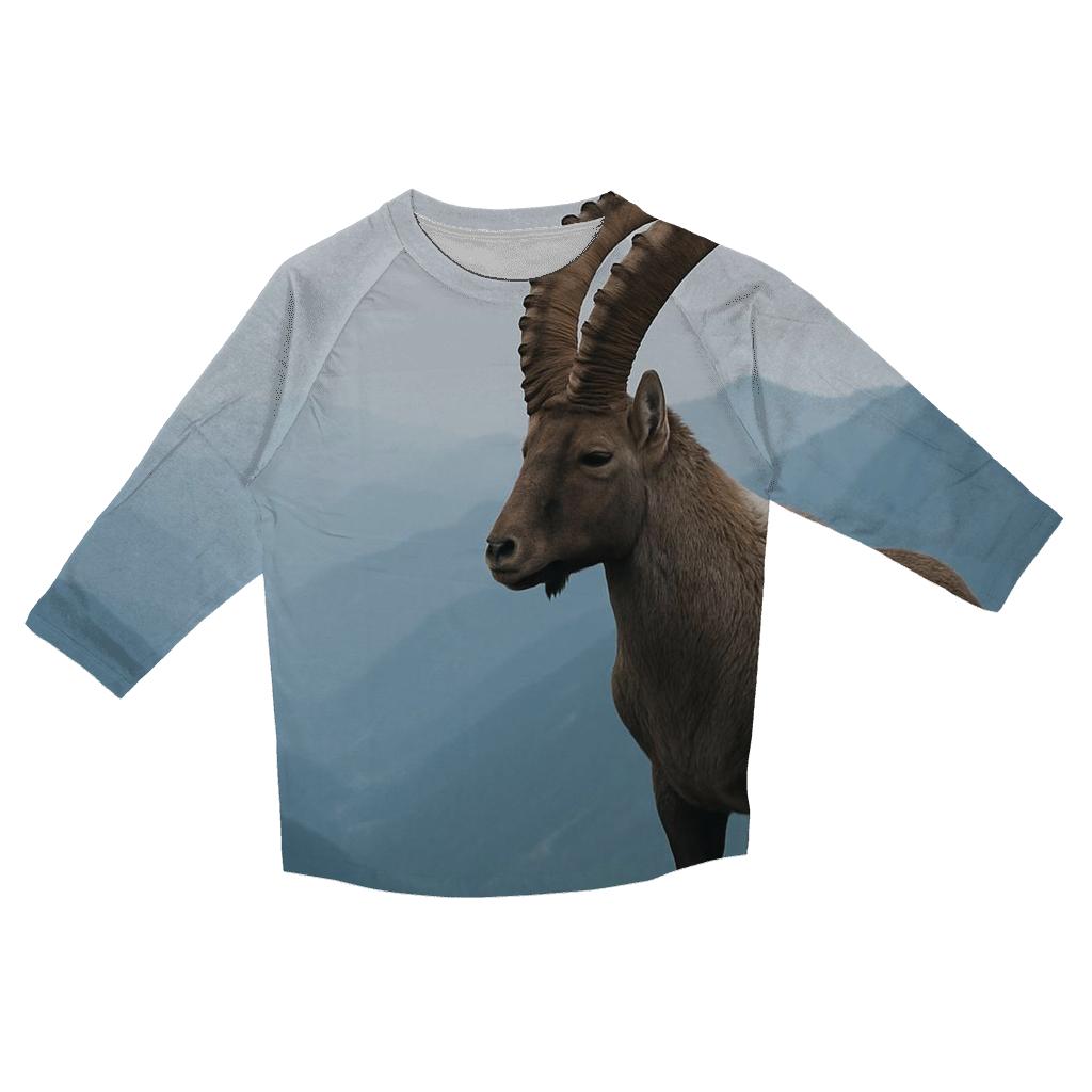 Alpine Ibex Ridge Silhouette stylish quarter sleeve tops