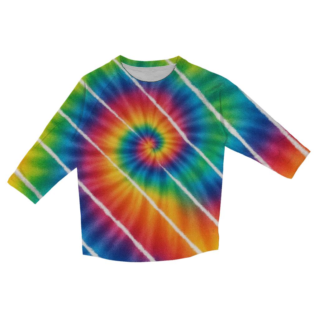 Diagonal Rainbow Rail Spiral trendy 3/4 sleeve tops
