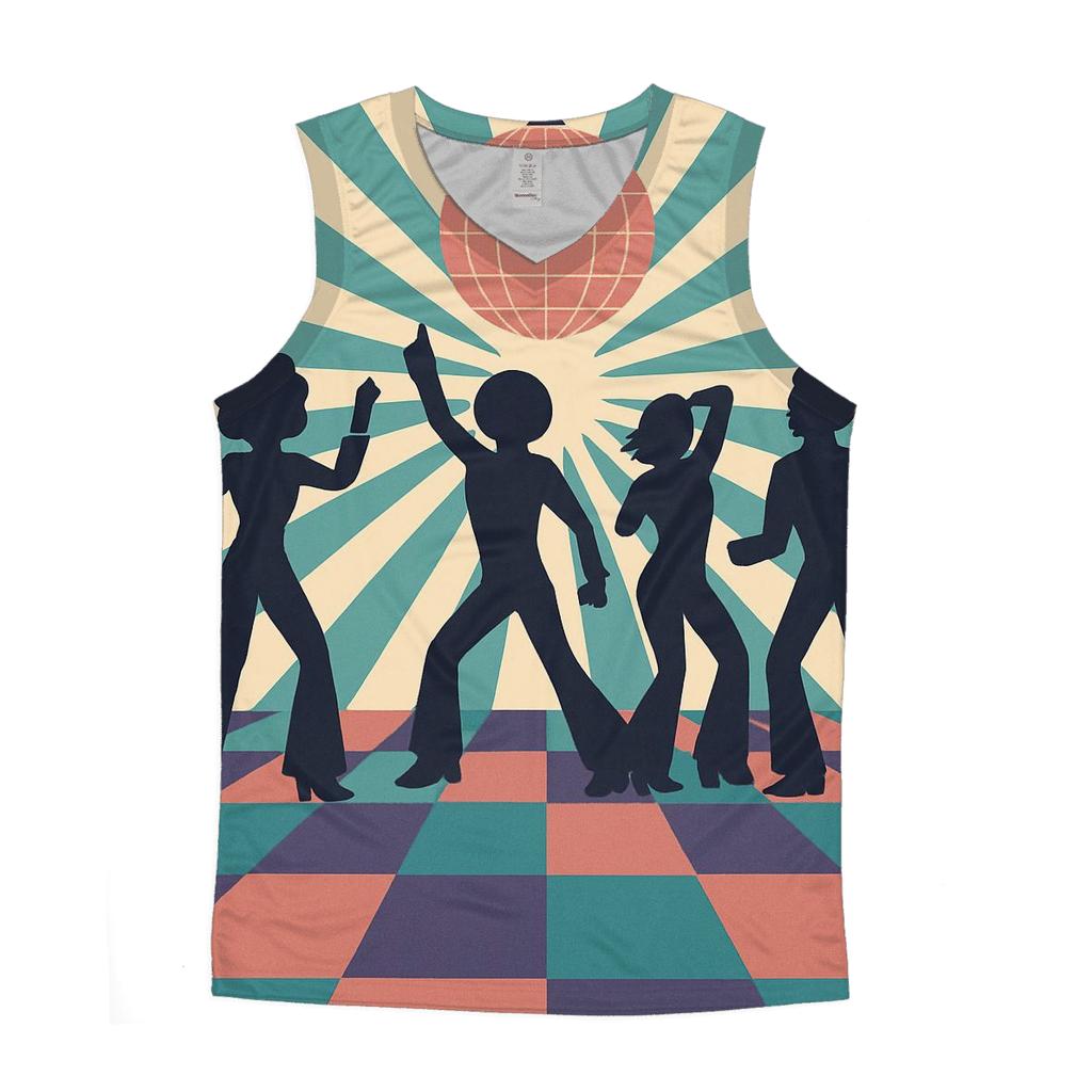 Groovy Checkerboard Dancefloor designer workout tanks