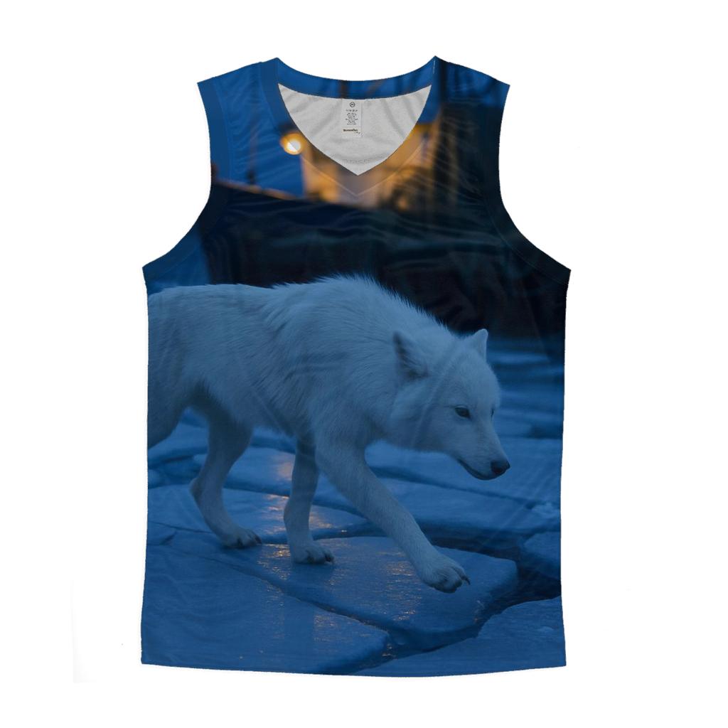 Harbor Ice Wolf Crossing sports performance tank tops