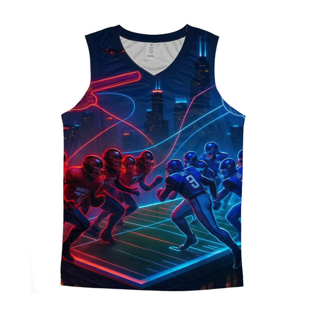 Skyline Blitz Atlanta Vs Chicago Gridiron personalized athletic tanks