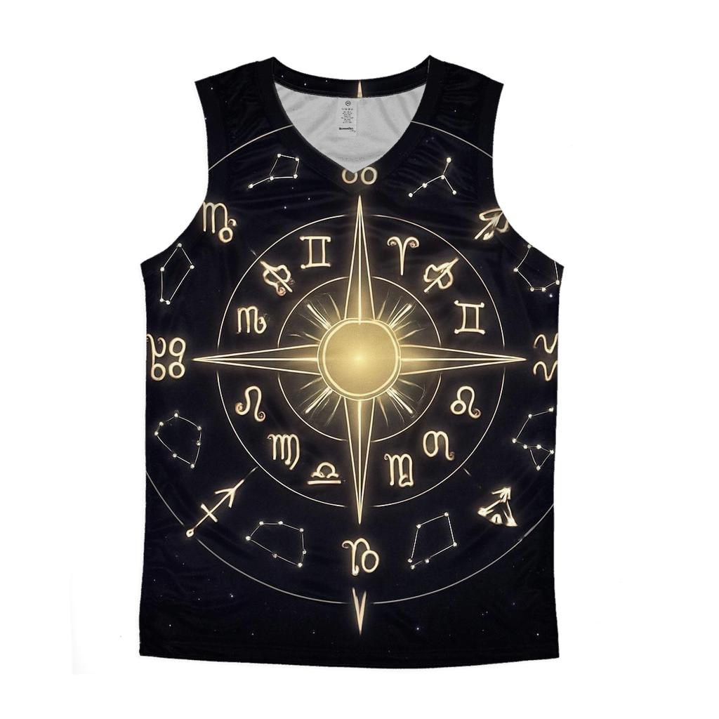 Galactic Zodiac Compass Rose custom tank tops