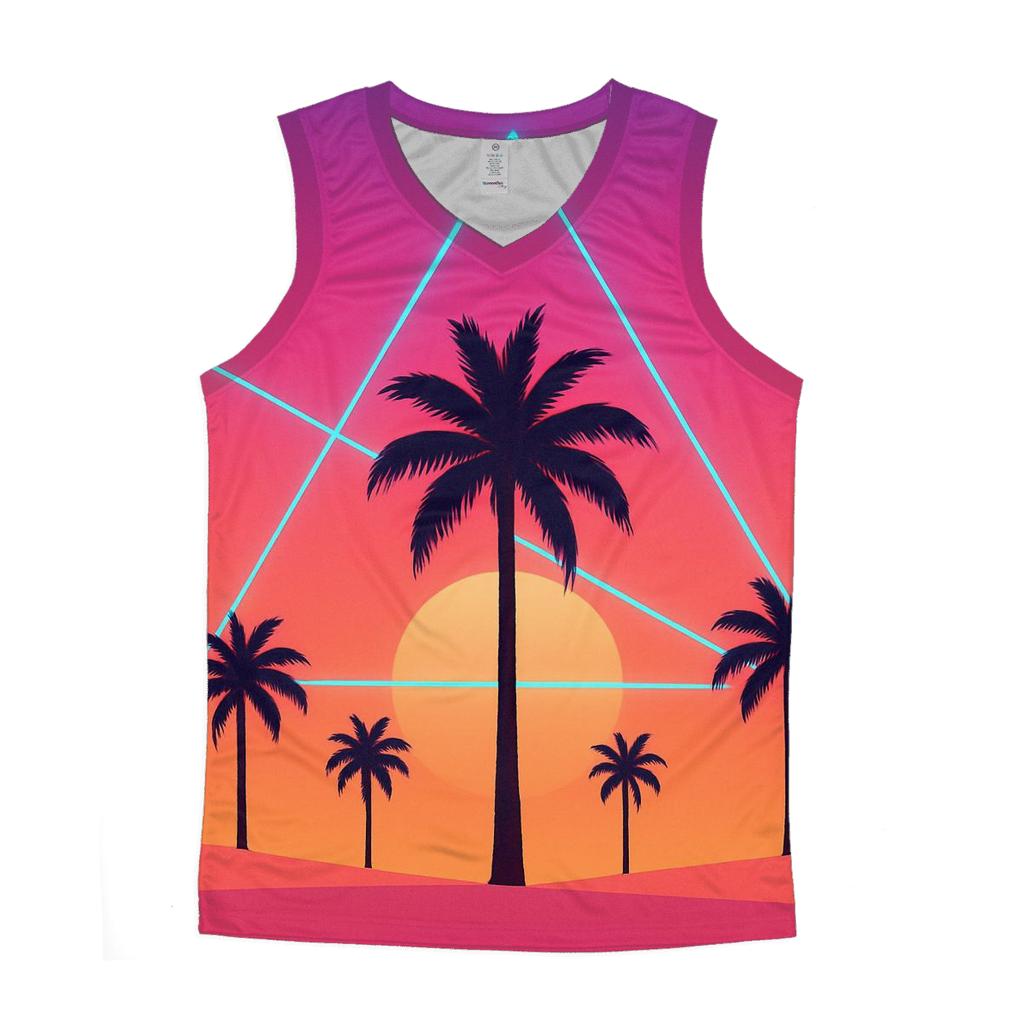 Laser Palm Mirage trendy fitted tank tops