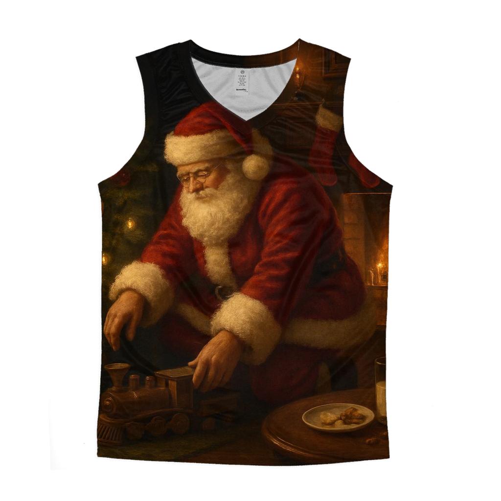 Midnight Santa Visit By The Hearth designer workout tanks