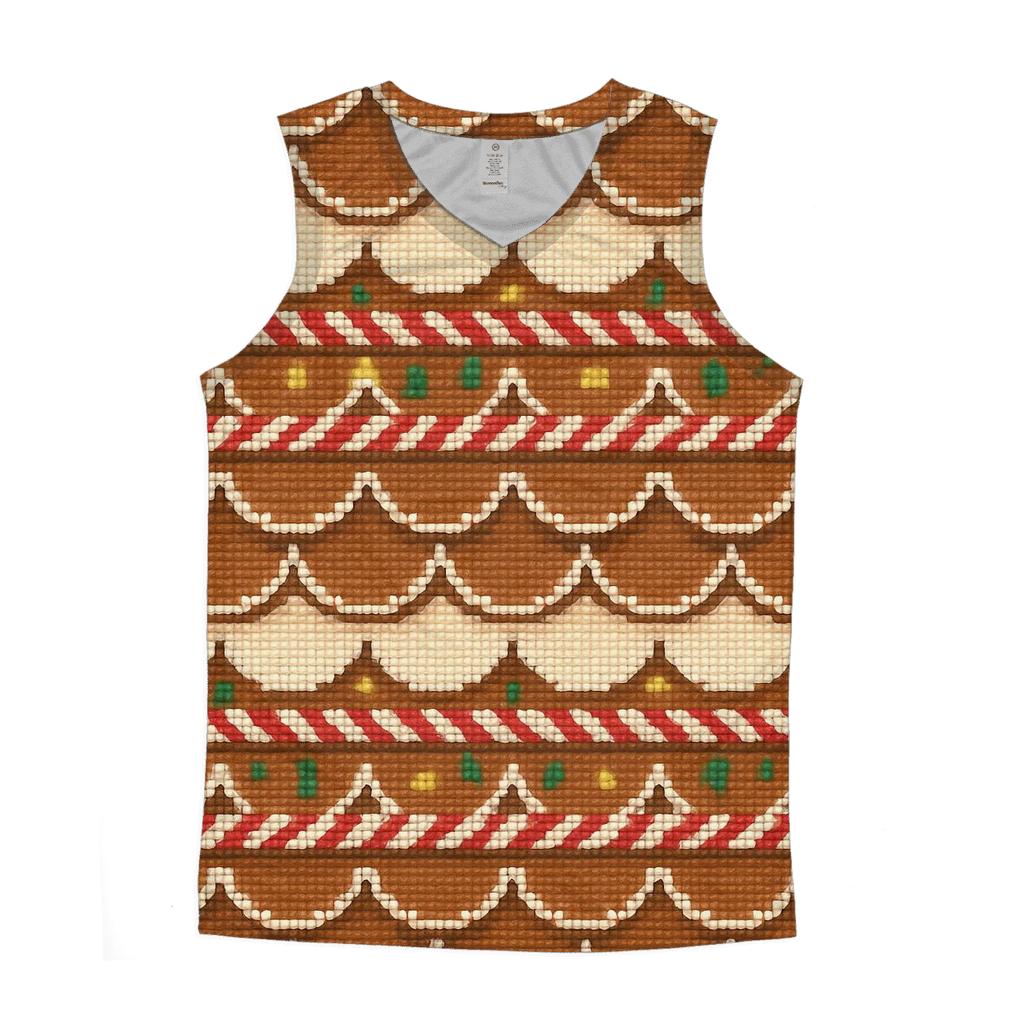 Gingerbread House Roof Tiles Design custom tank tops
