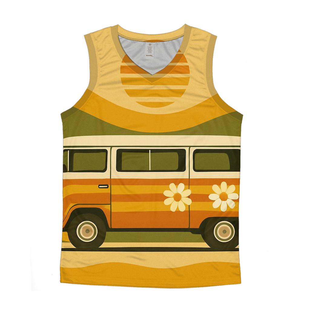 Groove Bus Road Trip Scene personalized athletic tanks