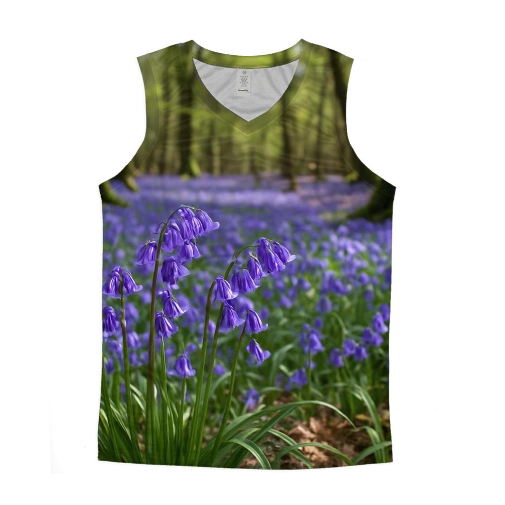 Bluebell Carpet In Ancient Woodland personalized athletic tanks