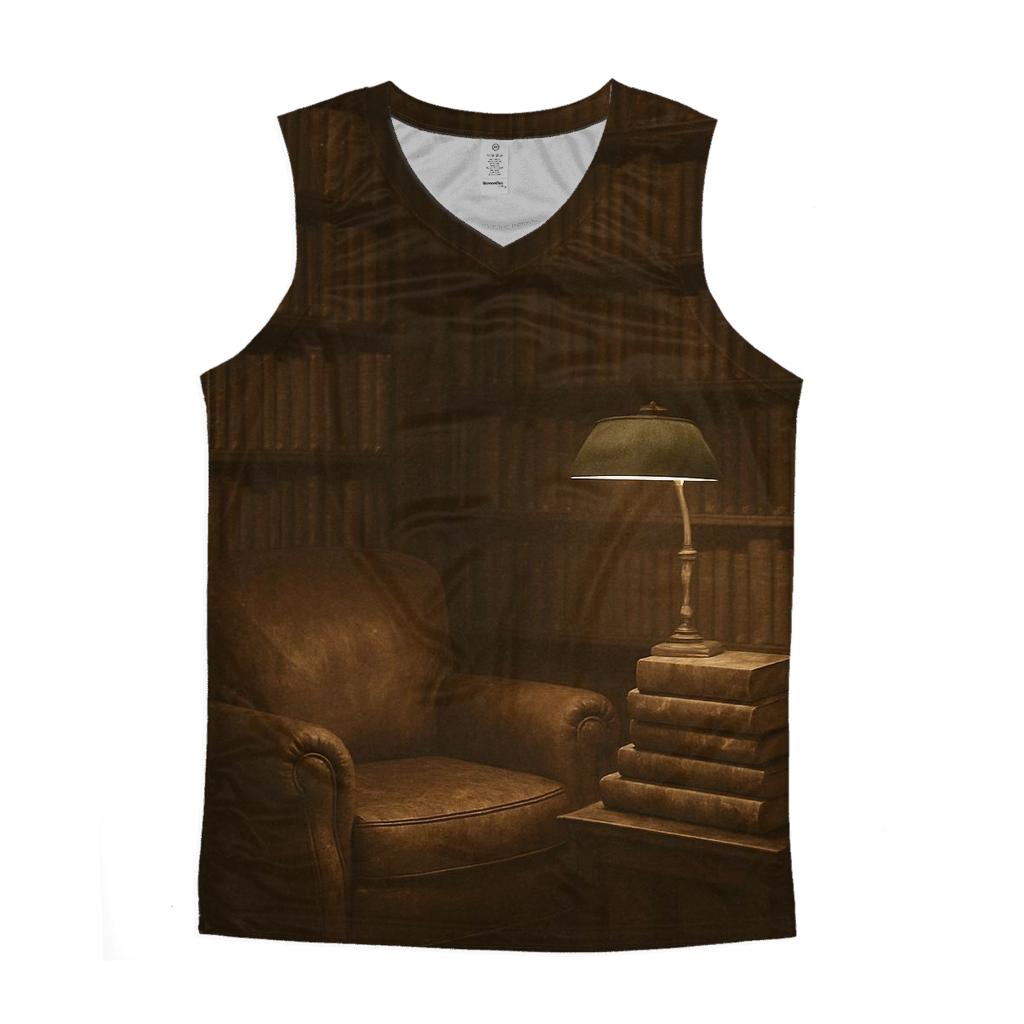 Vintage Library Reading Nook designer workout tanks