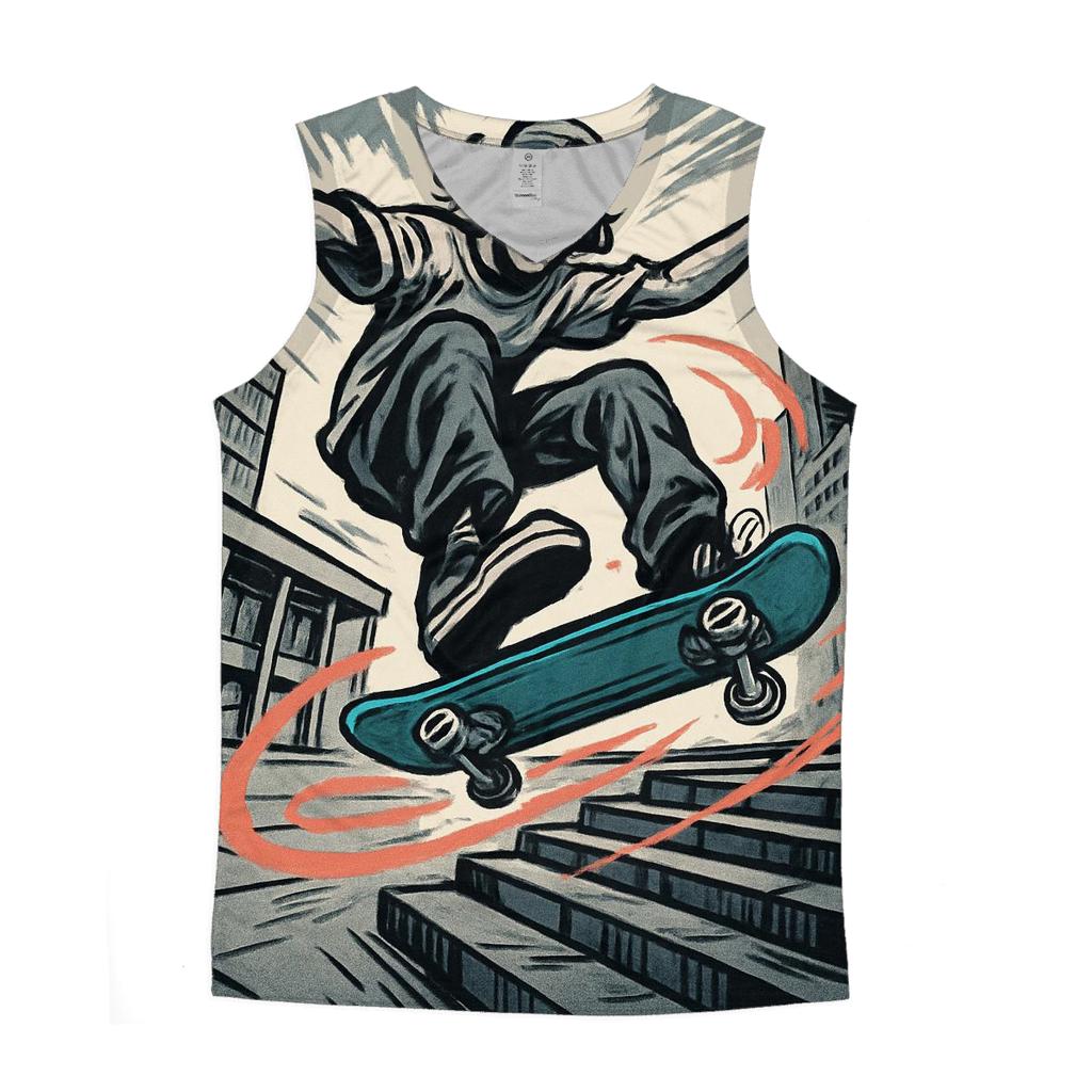 Urban Freestyle Skateboarding Lines designer workout tanks