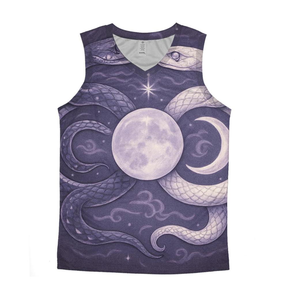 Lunar Mirror Ouroboros Twins casual summer tank tops