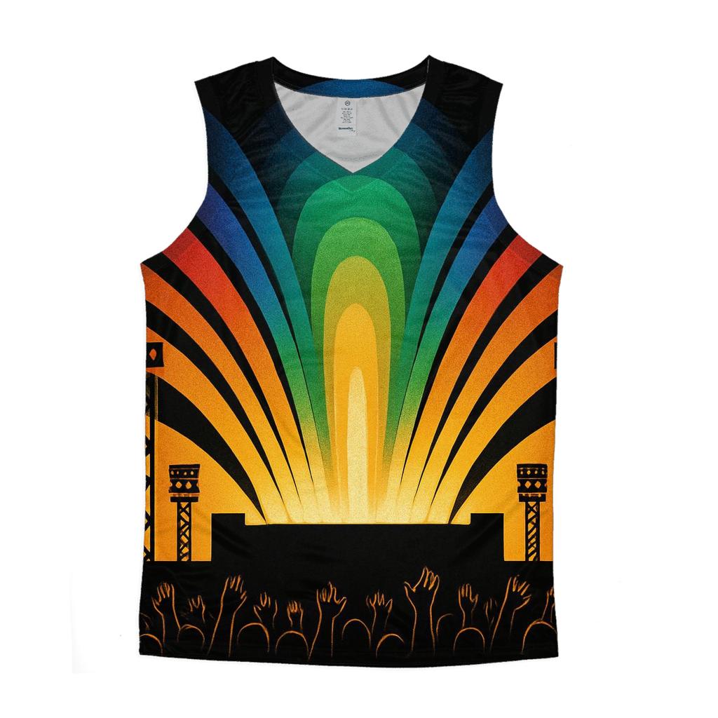 Rainbow Stage Silhouette trendy fitted tank tops