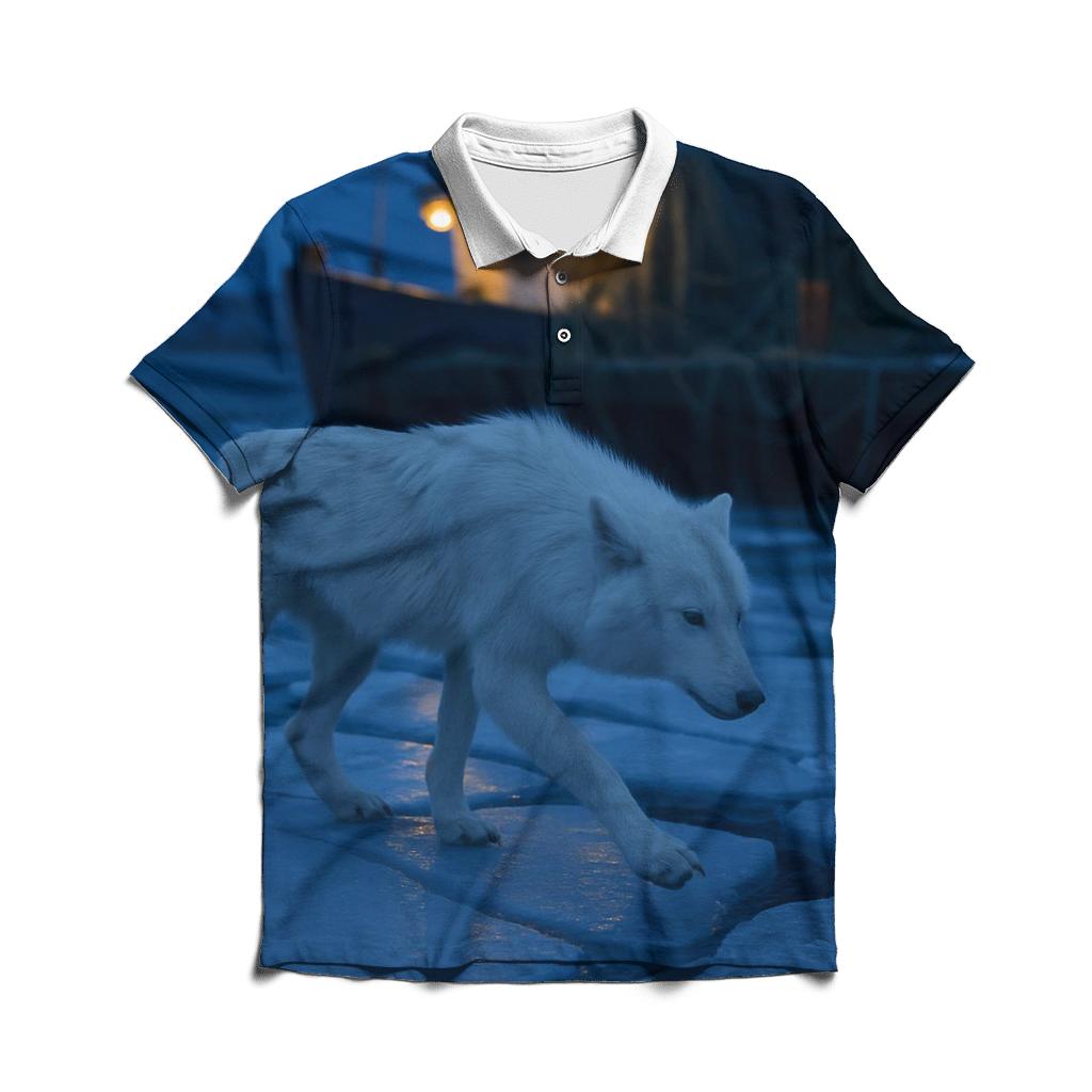 Harbor Ice Wolf Crossing embroidered polo tops
