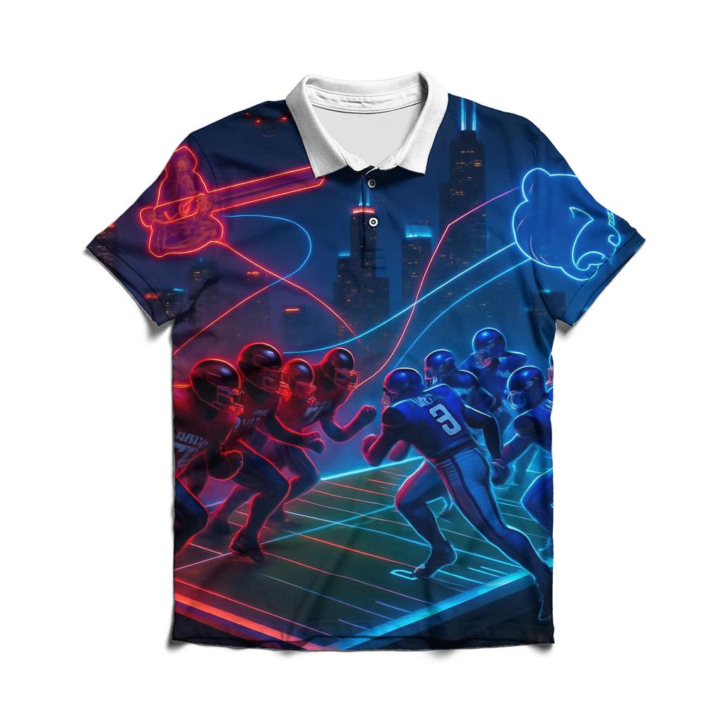 Skyline Blitz Atlanta Vs Chicago Gridiron personalized polo shirts