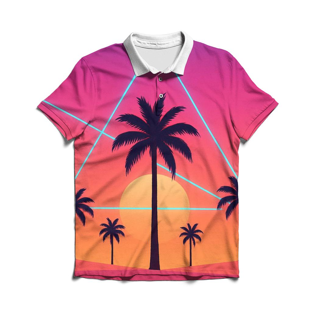 Laser Palm Mirage premium cotton polo shirts